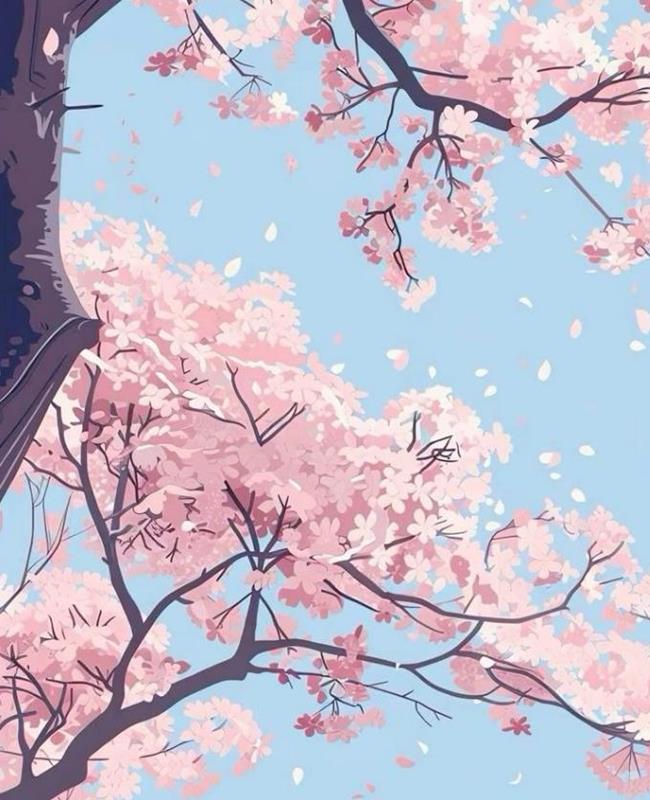 Vẽ Hoa Anh Đào Anime