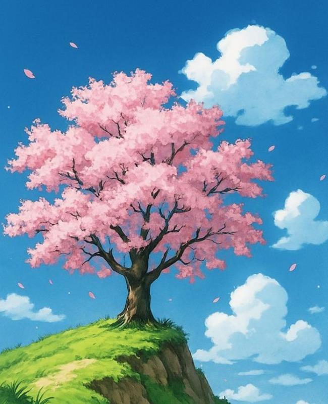 Vẽ Hoa Anh Đào Anime