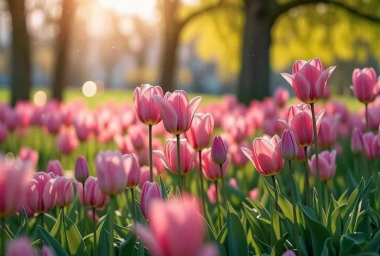Ảnh Hoa Tulip Hồng