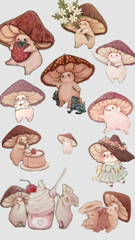 Khám phá hình nền nấm cute cho điện thoại