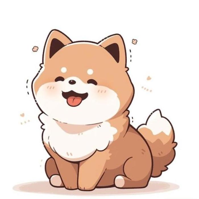 Hình ảnh chó Shiba chibi cute