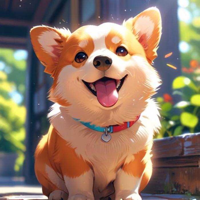 Hình ảnh con chó anime