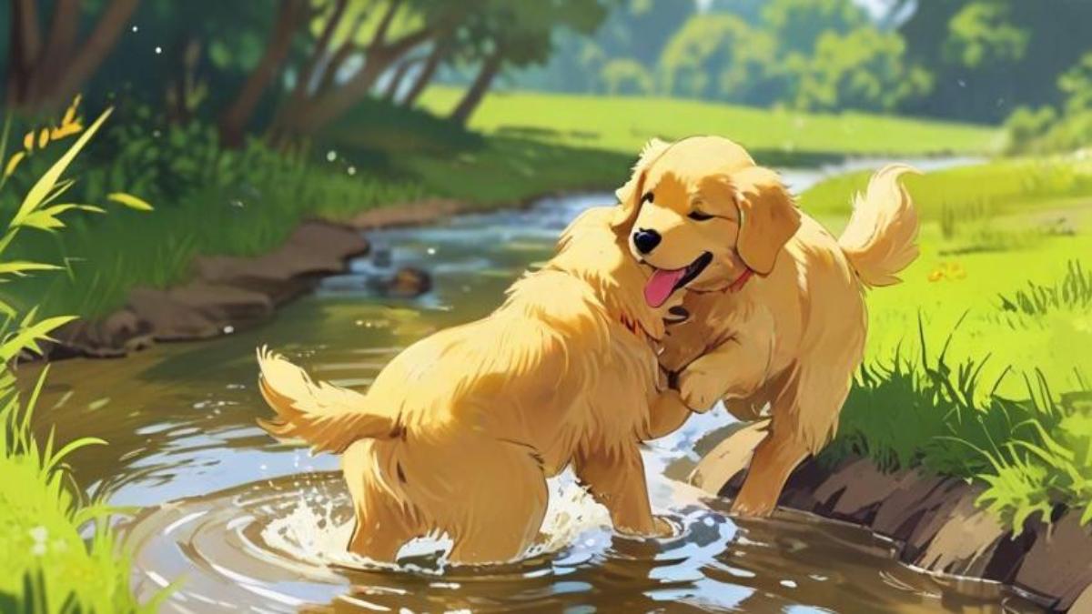 Hình nền chó anime cute cho máy tính full HD 