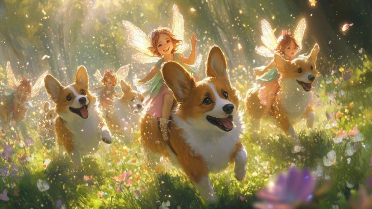 Hình nền chó anime cute cho máy tính full HD 