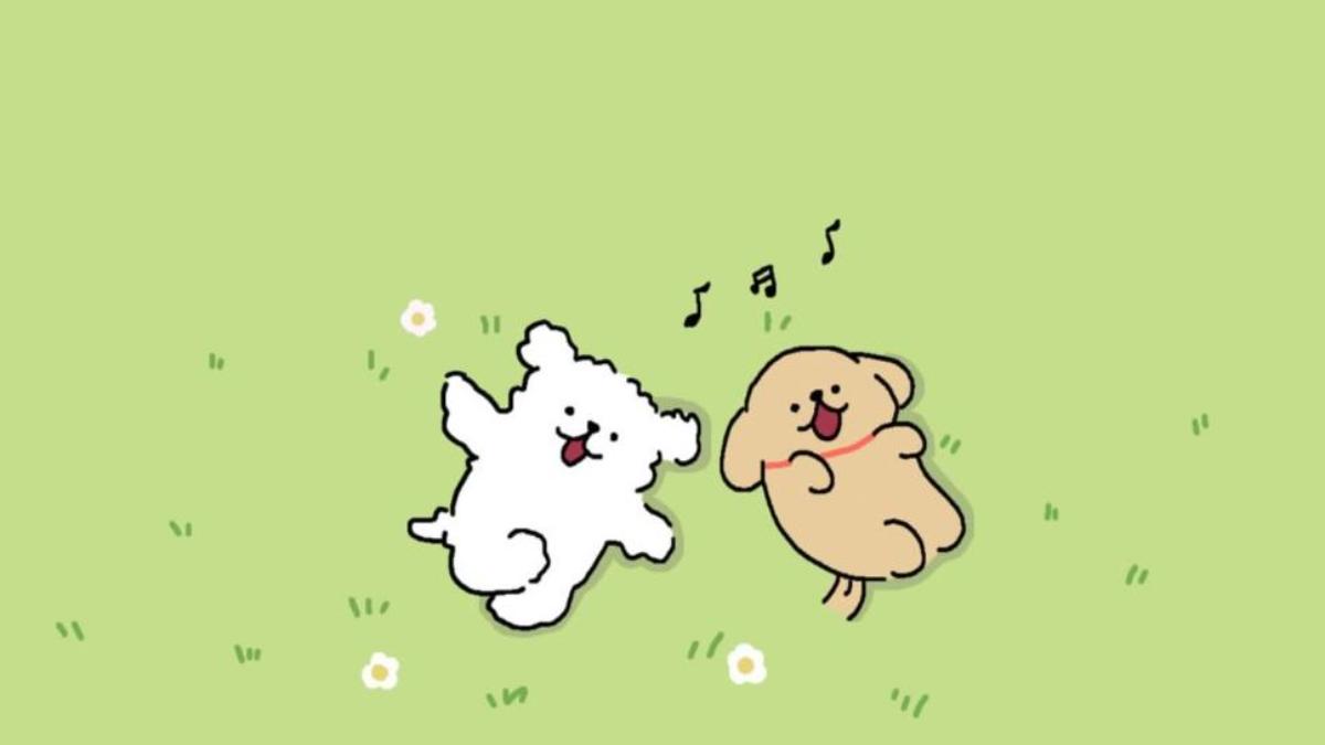 Hình nền chó anime cute cho máy tính full HD 