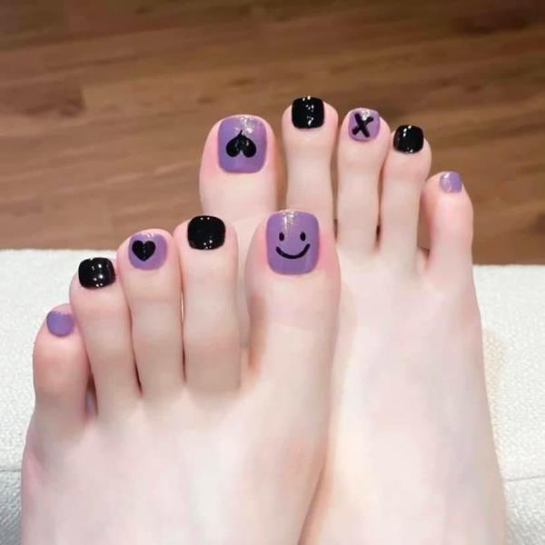 Nail chân dễ thương học sinh cấp 