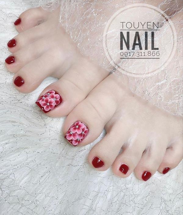 Mẫu nail chân tết 2022