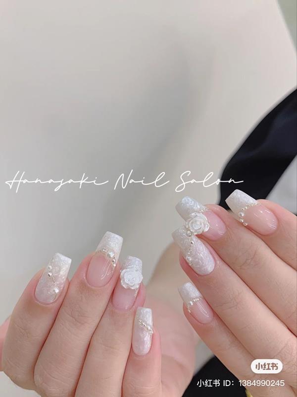 Bật Mí 109+ Mẫu Nail Cô Dâu Màu Trắng Sang Trọng, Tôn Lên Vẻ Đẹp Tự Nhiên