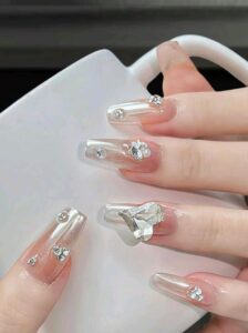 Nail xinh đính đá