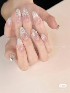 Nail cô dâu đơn giản