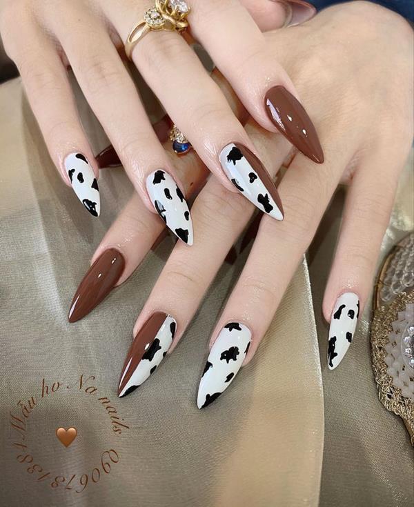 Nail bò sữa móng nhọn dễ thương