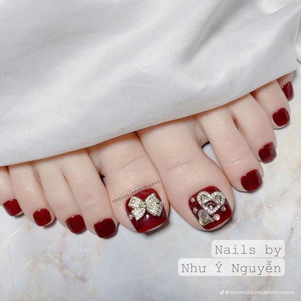 Nail đơn giản đón tết 2020
